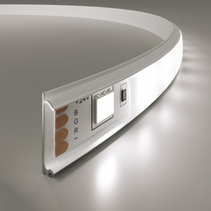 Профиль гибкий алюминиевый с экраном Elektrostandard LL-2-ALP012 4690389170515, в современном стиле, цвет белый