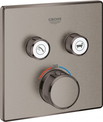 Термостат Grohe Grohtherm SmartControl 29124AL0 для ванны с душем, темный графит, термостат, черный