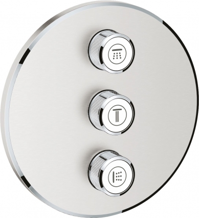 Переключатель потоков Grohe Grohtherm SmartControl 29122DC0 на три потребителя, суперсталь, нажимной