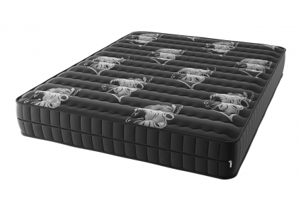 Пружинный матрас consul Топаз Premium 140x190 с чехлом из трикотажа черного цвета