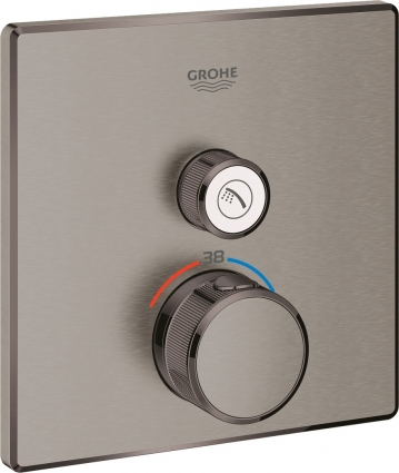 Термостат Grohe Grohtherm SmartControl 29123AL0 для душа, темный графит, термостат, черный