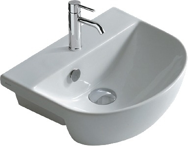 Рукомойник Galassia M2 5201 35x43 полувстраиваемый полукруглая, цвет белый