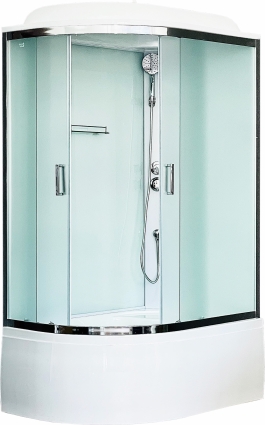 Душевая кабина Royal Bath BK RB8120BK5-WC-CH-R поддон глубокий, стекло матовое