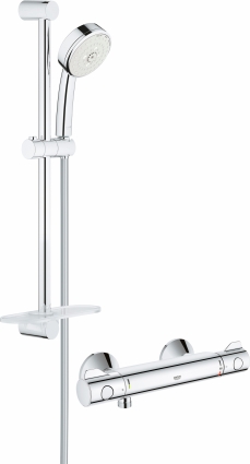 Душевой комплект Grohe Grohtherm 800 34558000 термостат + душевой гарнитур хром, штанга 7 см