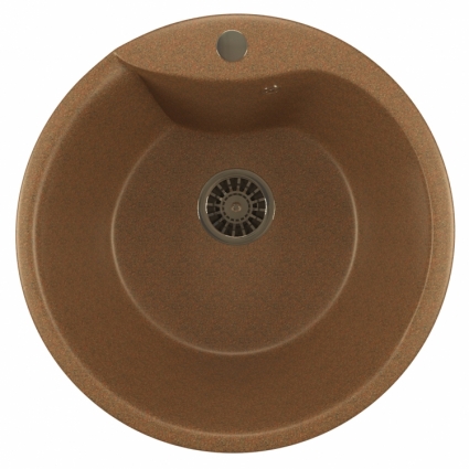 Мойка кухонная Mixline ML-GM12 терракот матовая, круглая, 48.5x48.5 см