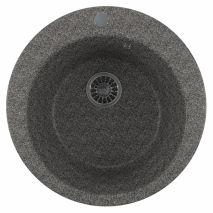 Мойка кухонная Mixline ML-GM13 темно-серый матовая, круглая, 49.5x49.5 см