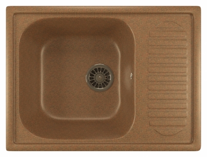 Мойка кухонная Mixline ML-GM18 терракот матовая, прямоугольная, с крылом, 64.5x49 см