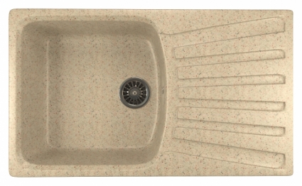 Мойка кухонная Mixline ML-GM20 светло-розовый матовая, прямоугольная, 85x49.5 см