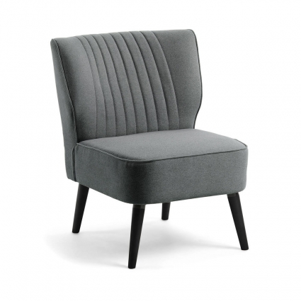 Кресло Armchair La Forma Atticus темно-серого цвета  для отдыха, без подлокотников