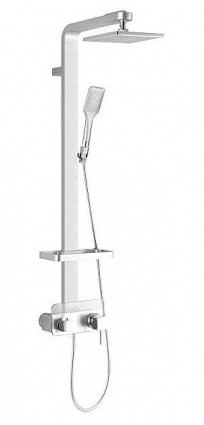 Душевая стойка Gllon SF063-CS хром, штанга 117.5 см, 1 режим