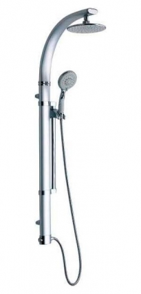 Душевая стойка Gllon SL014-2 хром, штанга 130 см, 3 режима