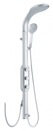 Душевая стойка Gllon SK095-1-CS хром, штанга 130.4 см, шланг 150 см
