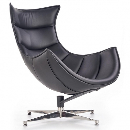 Кресло bradexhome Lobster Chair чёрного цвета для отдыха, с подлокотниками