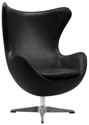 Кресло bradexhome Egg Chair чёрного цвета для отдыха, с подлокотниками
