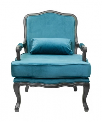Полукресло Mak-interior Nitro blue с велюровым покрытием, для отдыха, с подлокотниками