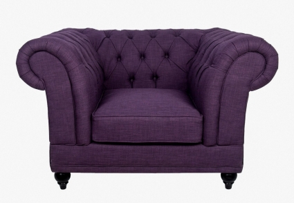 Кресло Mak-interior Dasen purple для отдыха, с подлокотниками