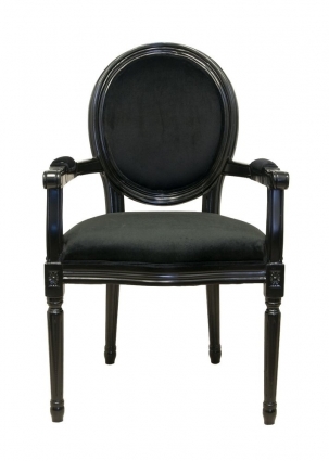 Стул Mak-interior Diella black velvet 57x57x99 см,  стиль классический