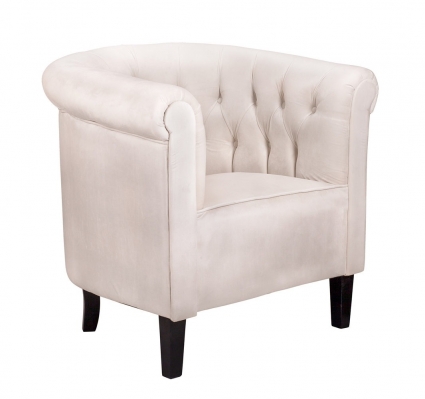 Низкое креслоо Mak-interior Swaun beige velvet бежевого цвета для отдыха, с подлокотниками