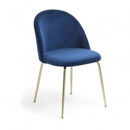 Стул La Forma Mystere синего цвета 49x52x79 см,  стиль хай-тек