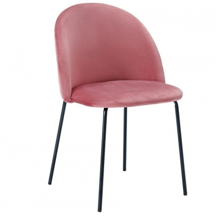 Стул bradexhome Oliver розового цвета 41x48x76 см,  стиль скандинавский