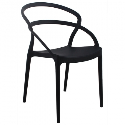Стул bradexhome Margo чёрного цвета 58x58x82 см,  стиль современный