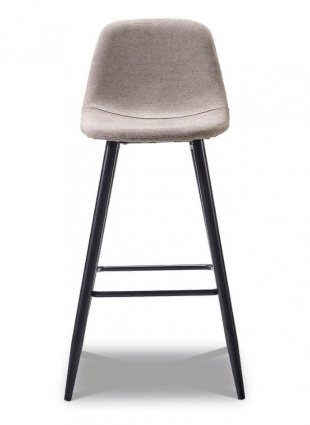 Барный стул E-style Cowboy dark beige/black бежевого цвета 41x51x101 см,  стиль скандинавский