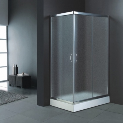 Душевой уголок RGW Passage PA-46 1000x800x1850 профиль хром, стекло кора, прямоугольный, двери раздвижные