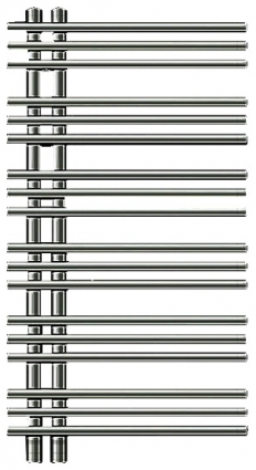 Полотенцесушитель электрический Zehnder Yucca asymmetric YAECR-090-050/RD Chrome правый хром, лесенка, 18 секций