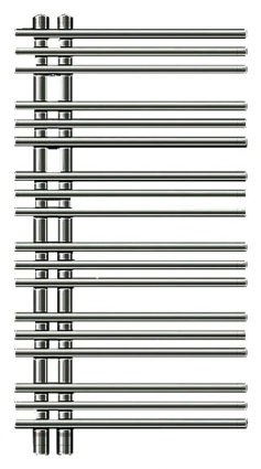 Полотенцесушитель электрический Zehnder Yucca asymmetric YAECR-090-050/DD Chrome правый хром, лесенка, 18 секций