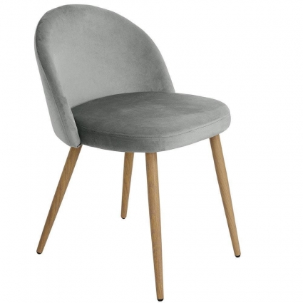 Стул bradexhome Vivian серого цвета 48x54x75 см,  стиль современный