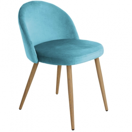 Стул bradexhome Vivian бирюзового цвета 53x54x76 см,  стиль скандинавский