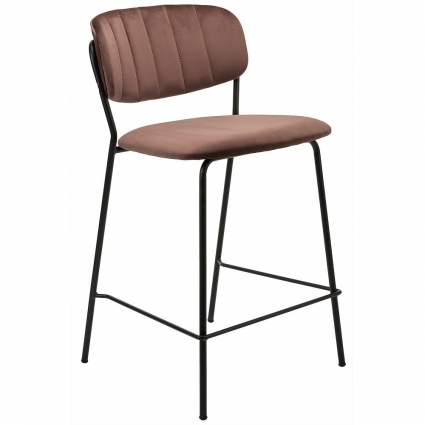 Стул полубарный bradexhome Carol терракотового цвета 47x42x89 см,  стиль современный