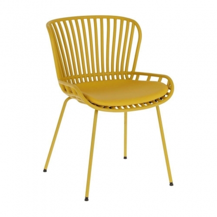 Стул La Forma Surpik mustard желтого цвета 52x57x80 см,  стиль скандинавский