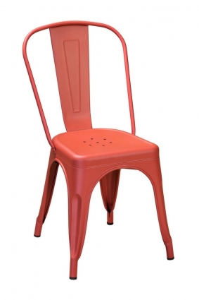 Стул RHOME_Import Tolix красного цвета 53x45x85 см,  стиль лофт