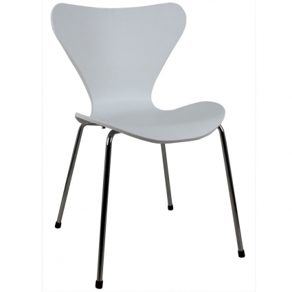 Стул bradexhome Seven белого цвета 49x51x80 см,  стиль современный
