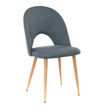 Стул bradexhome Cleo сине-серого цвета 56x56x86 см,  стиль современный
