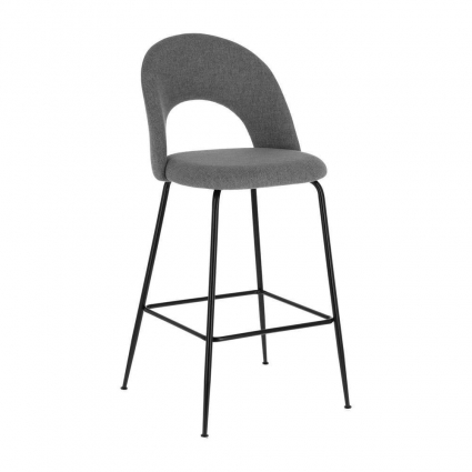 Барный стул La Forma Mahalia light grey серого цвета 54x53x109 см,  стиль современный