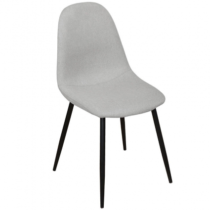 Стул bradexhome Comfort серый с чёрными ножками, 45x53x82 см,  стиль скандинавский