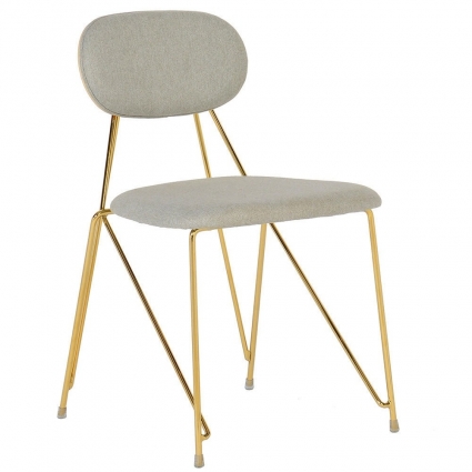Стул bradexhome Alice серого цвета 47x54x78 см,  стиль современный