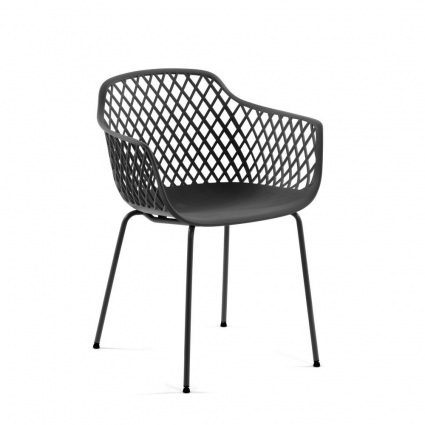 Стул La Forma Quinn Grey темно-серого цвета  55x60x80 см,  стиль современный