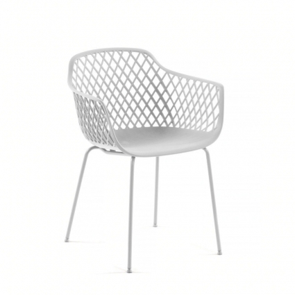 Стул La Forma Quinn White белого цвета 55x60x80 см,  стиль современный