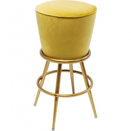 Стул KARE DESIGN барный Lady Rock желтого цвета 48x48x74 см,  стиль современный