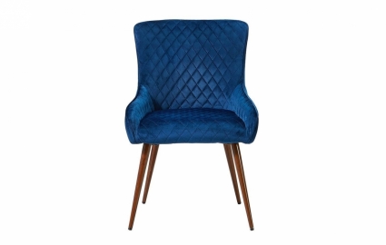 Мягкий стул E-style синего цвета 56x59x85 см,  стиль современный