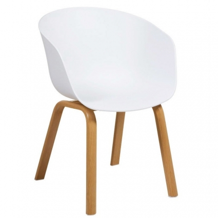 Стул RHOME_Import Shell new white на металлическом каркасе 57x58x80 см,  стиль современный