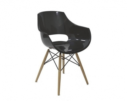 Стул E-style Elsie с черным сидением, 63x54x83 см,  стиль современный