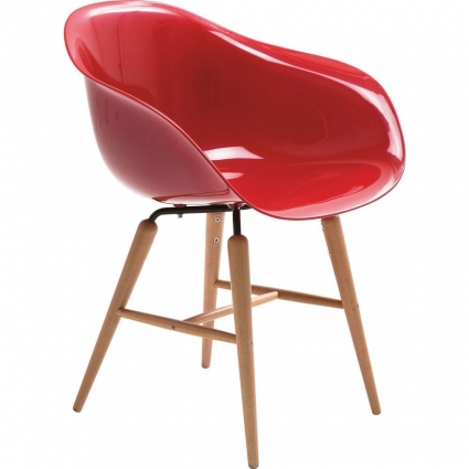 Стул с подлокотниками KARE DESIGN Forum красного цвета, 60x53x79 см,  стиль скандинавский