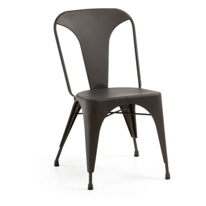 Стул La Forma Julia Grup MALIBU графит из стали  46x53x85 см,  стиль современный