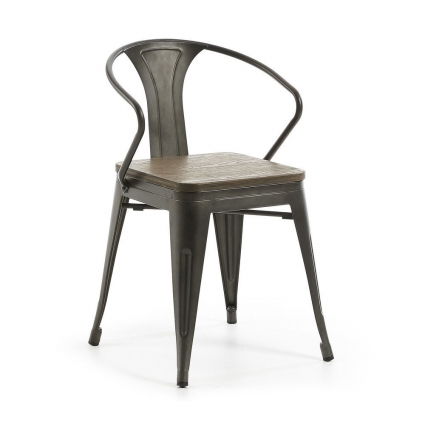 Стул Julia Grup La Forma Malibu графитовый  51x57x80 см,  стиль современный