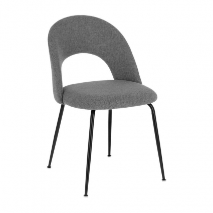 Мягкий стул La Forma Mahalia light grey серого цвета 51x52x79 см,  стиль скандинавский