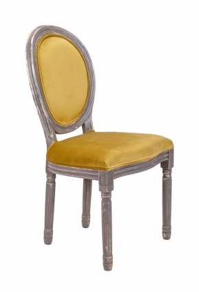 Интерьерный стул Mak-interior Volker gold velvet желтого цвета 50x54x100 см,  стиль классический